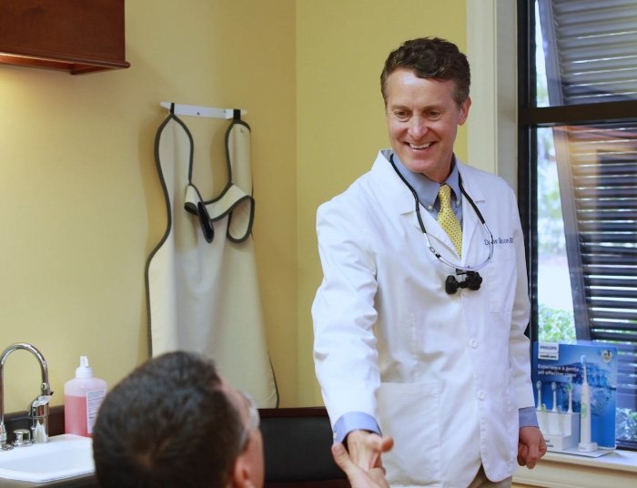smiling Dr. Gibson With Patient