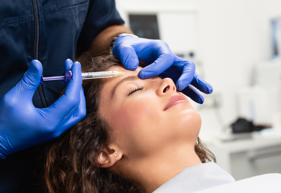 Woman receiving BOTOX